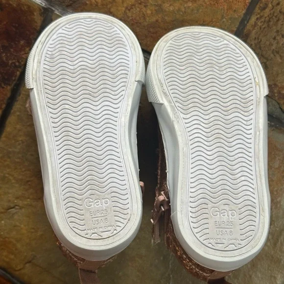 Sparkly Gold Kids Shoes - Picture 8 of 9